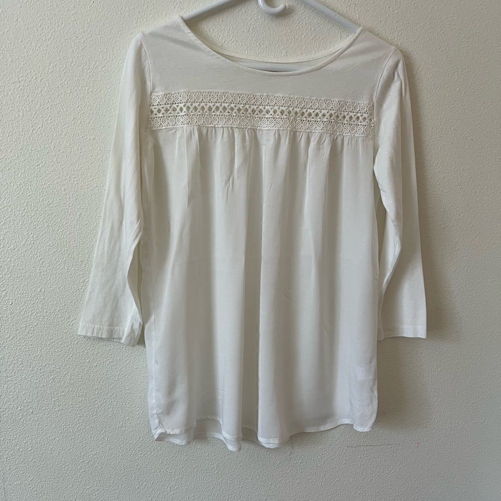 Great Northwest Indigo 3/4 sleeve Women Top size S